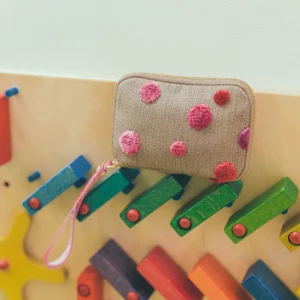 Koyaguchi Pile Fabric Pink Sparkle Drawer Pouch Pocket