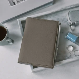 Leather Taut (Gray & Light Blue) A6 Original Size