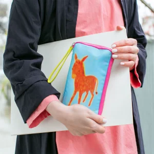 Ryoji Arai I’ll listen to you anytime, says the donkey. Small Drawer Pouch
